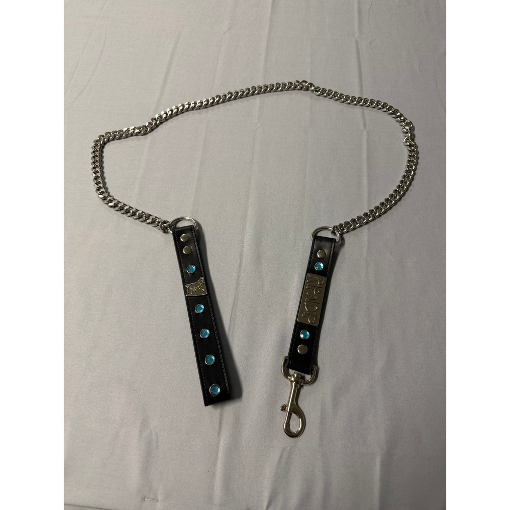 Ripndip heavy duty Chain pet leash Rhinestone Studded 51"